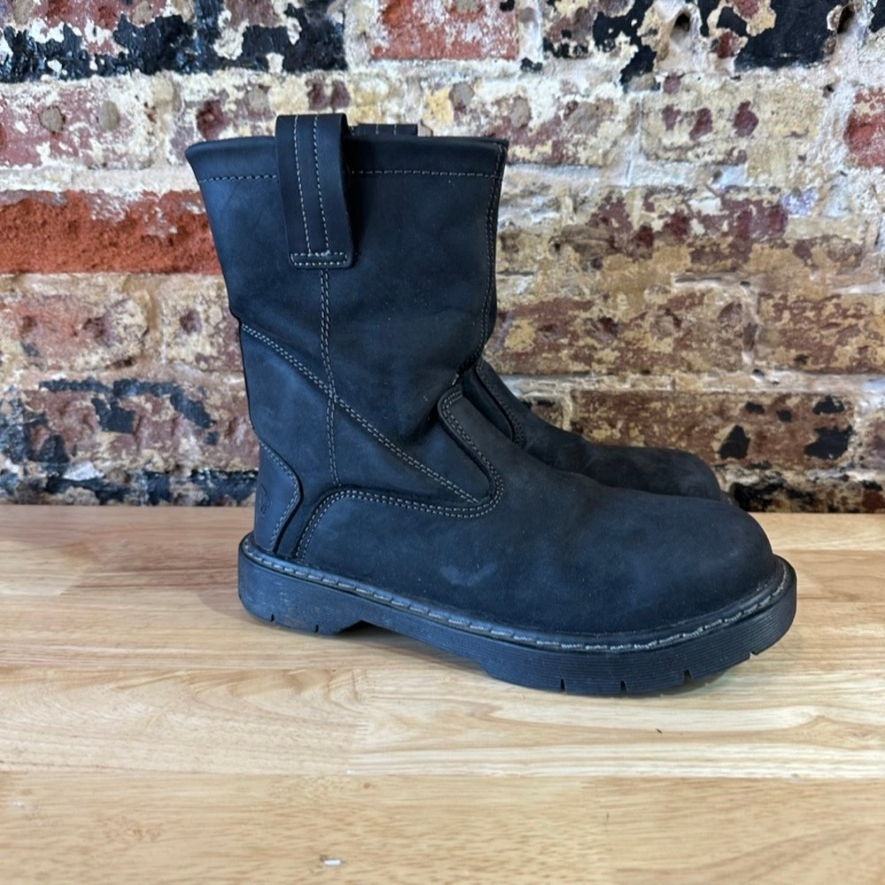 Herman Survivors Theo Wellington Men's 7 steel toe work boots Black pull on